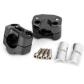 CNC Aluminum Motorcycle Handlebar Risers 22-28mm Universal Clamp Black