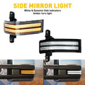 2X LED Smoked Lens Dynamic Side Mirror Lights for Chevy Silverado Sierra (2014–2019)