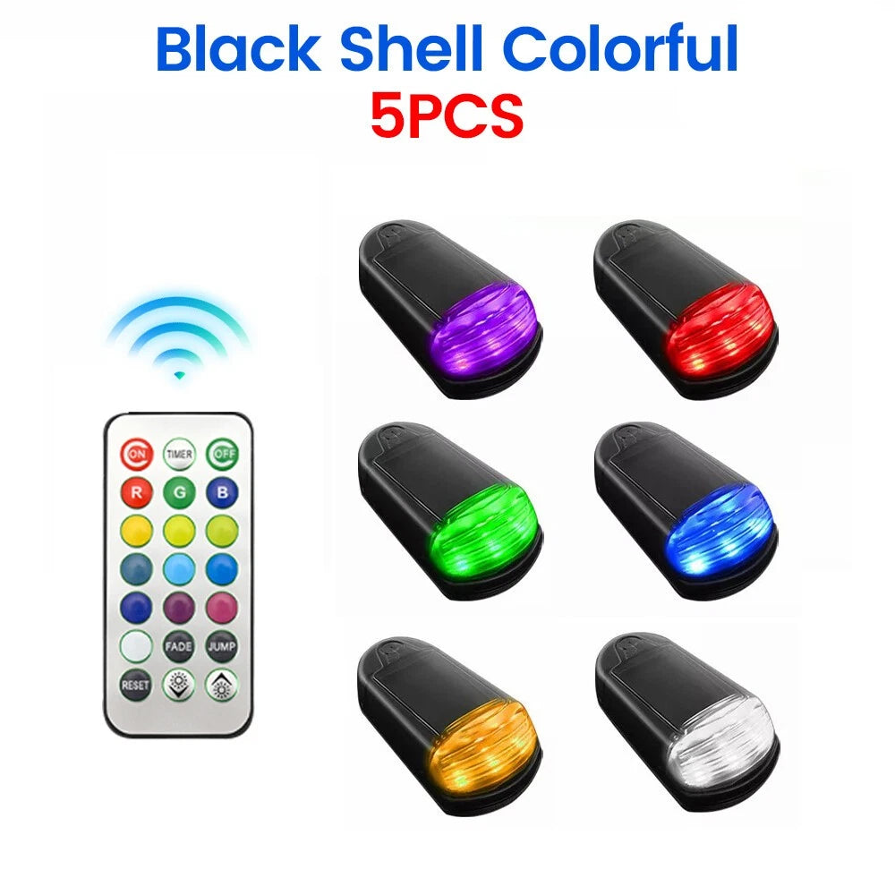 5pcs LED Solar Powered Cab Lights for Truck Trailers Pickup (w/Remote)