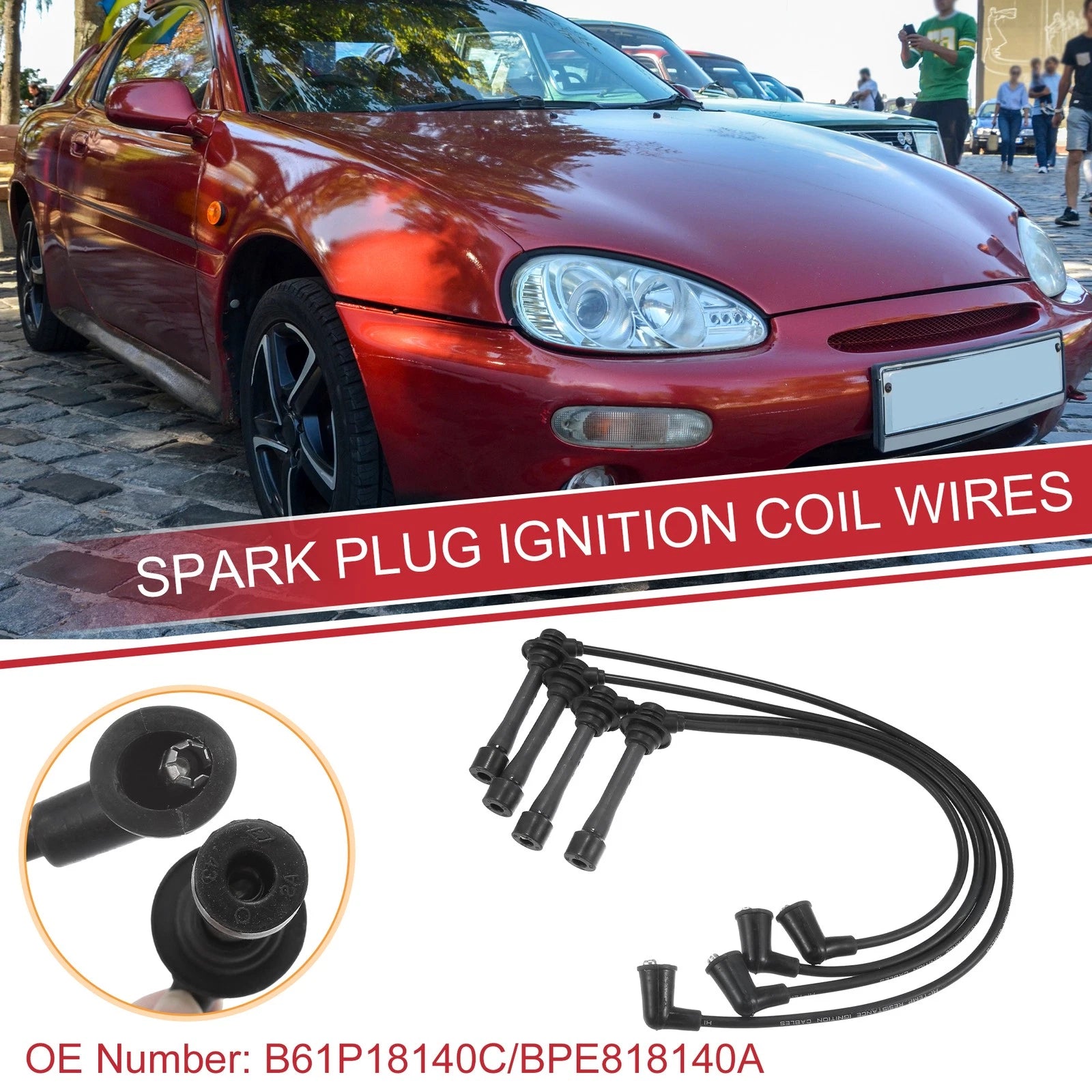 Ignition Spark Plug Wire Set for Mazda Miata (1990–1997)