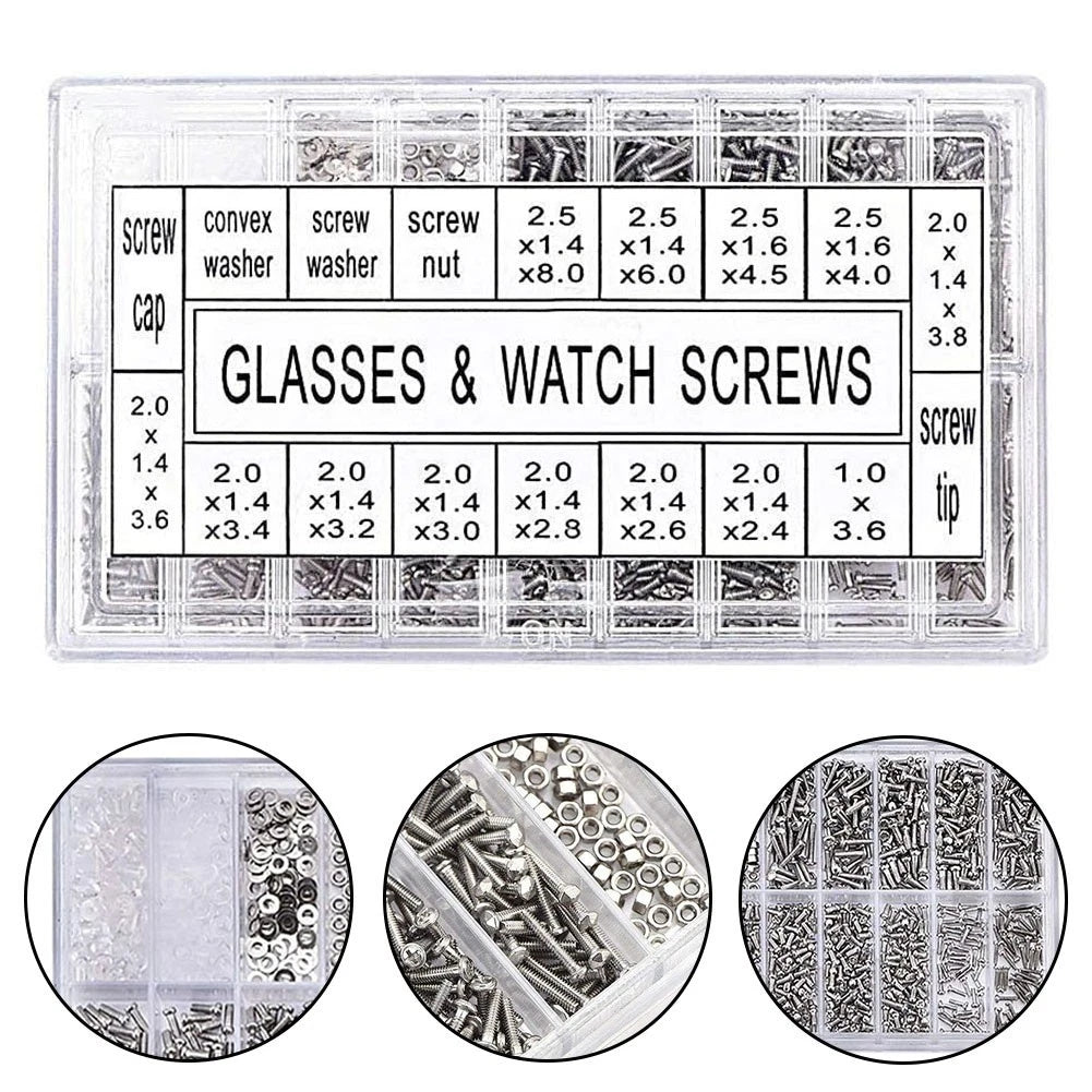 Complete Screw Set for Glass Repairs (1000 Pcs)