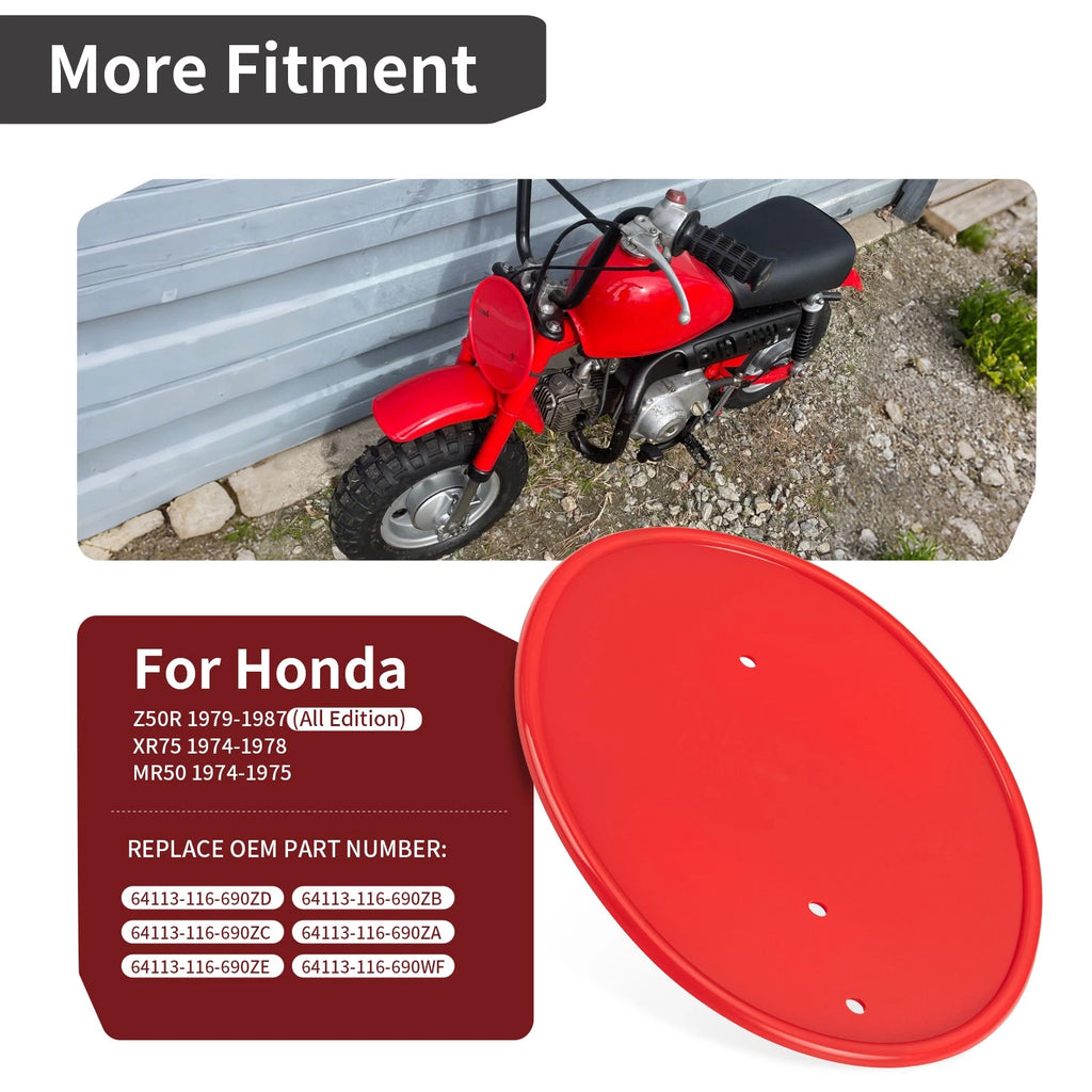 Red Number Plate for Honda Z50 Z50R (1979–1987)