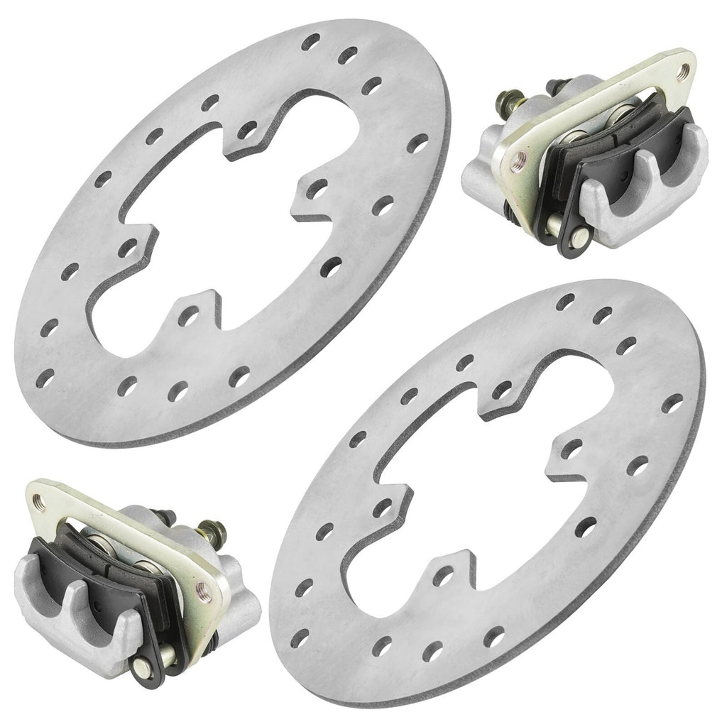 Front Left Right Brake Caliper w Disc Rotor for Polaris Outlaw 450 (2008–2010)