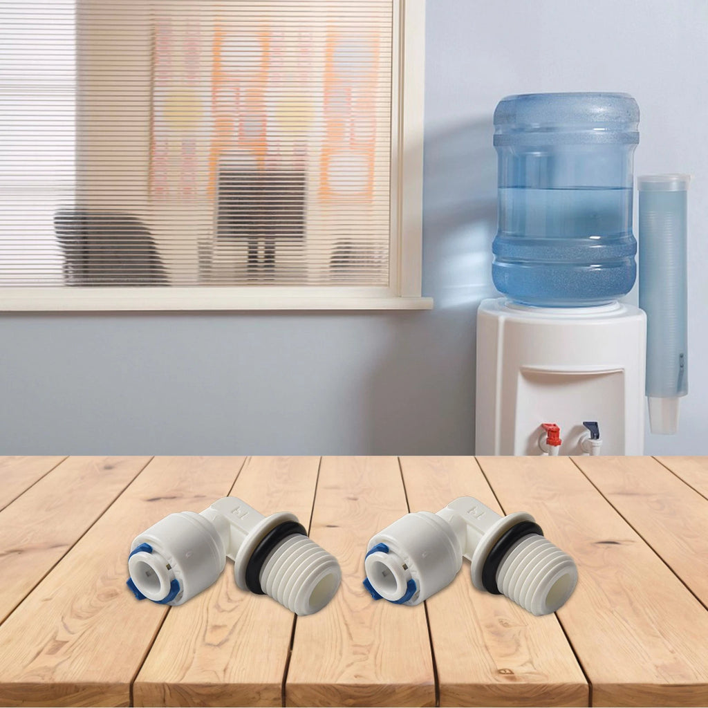 2X Push Fit Tube Elbow Quick Connect 12mm for Water Filter