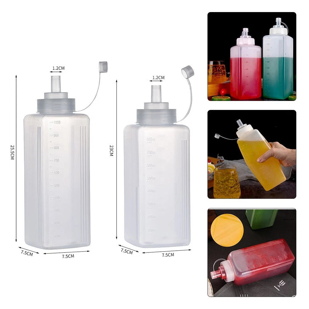 Squeeze Sauce Bottle Dustproof Dispenser for Kitchen Tools