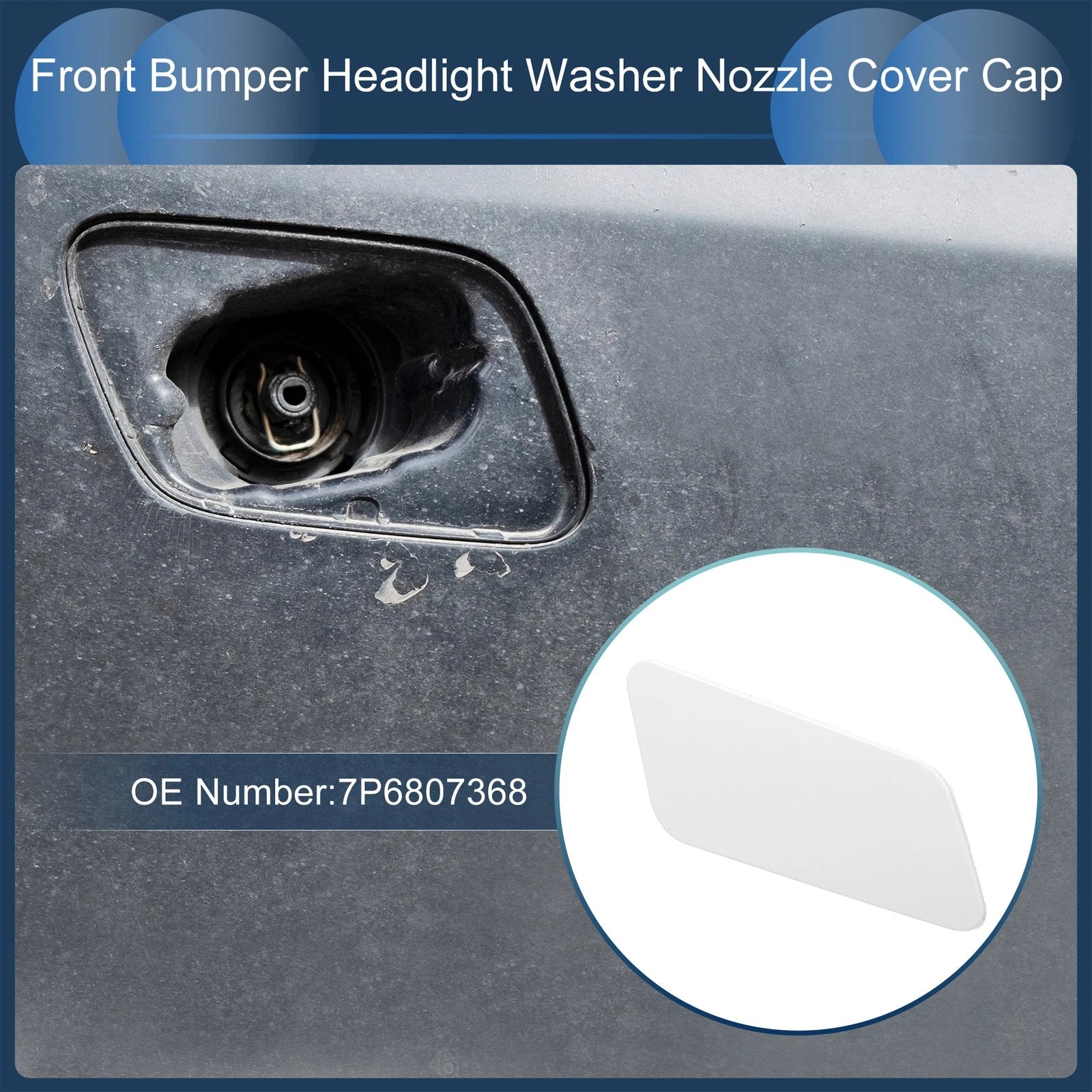 Front Right Washer Nozzle Cover Cap for Volkswagen Touareg (2011–2014)