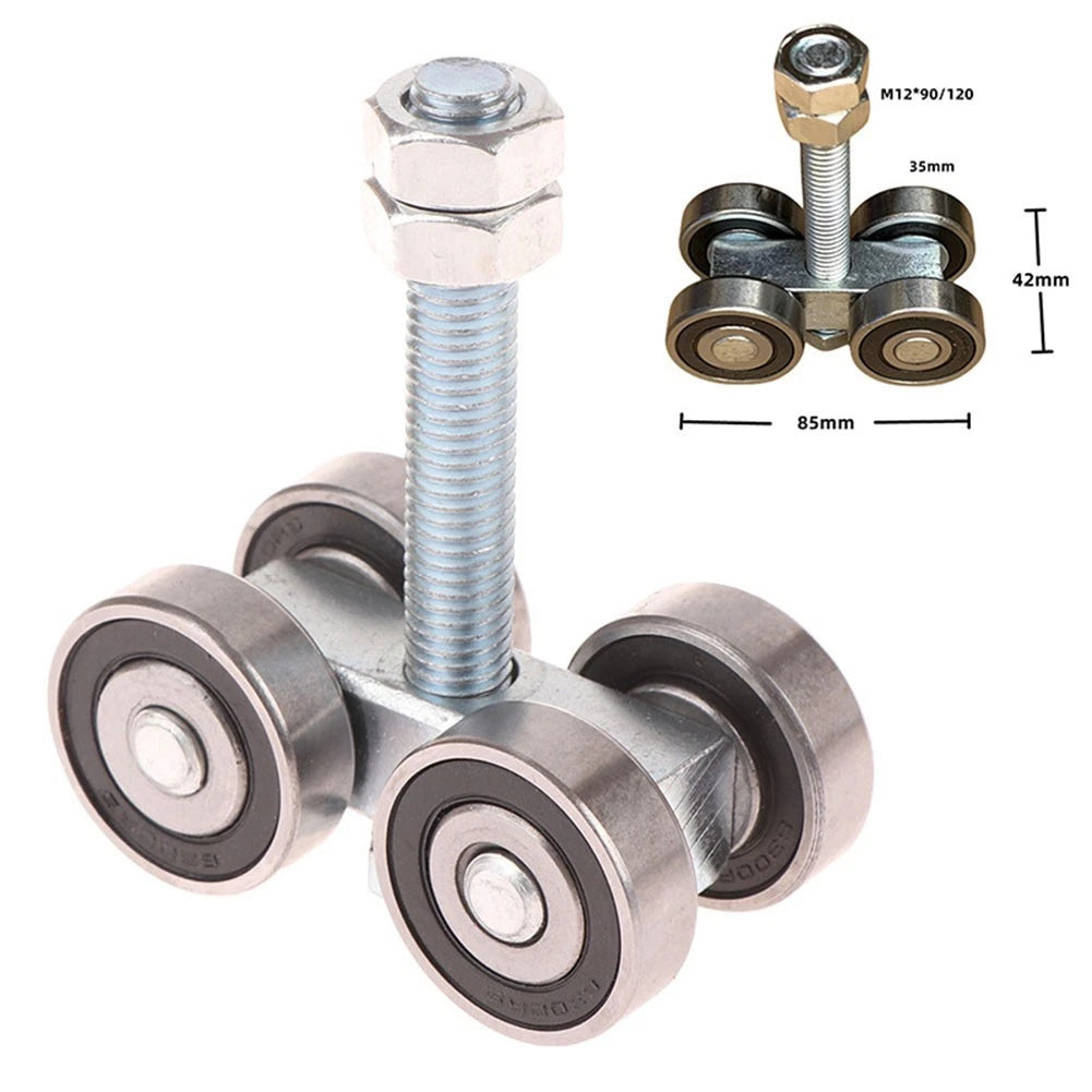 Set of 4 Barn Door Rollers for Trolley System - Easy Installation