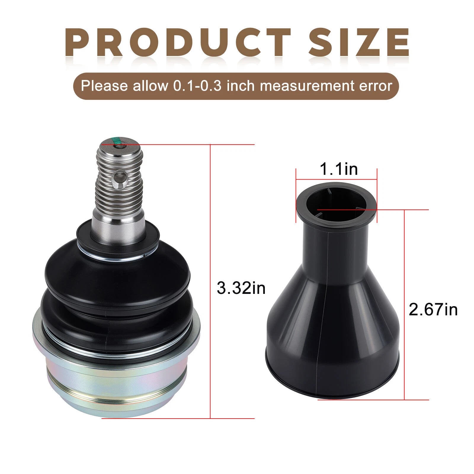 Set of 2 Heavy Duty Ball Joints for Kawasaki Teryx KRX 1000 (2020–2024) 59266-0738