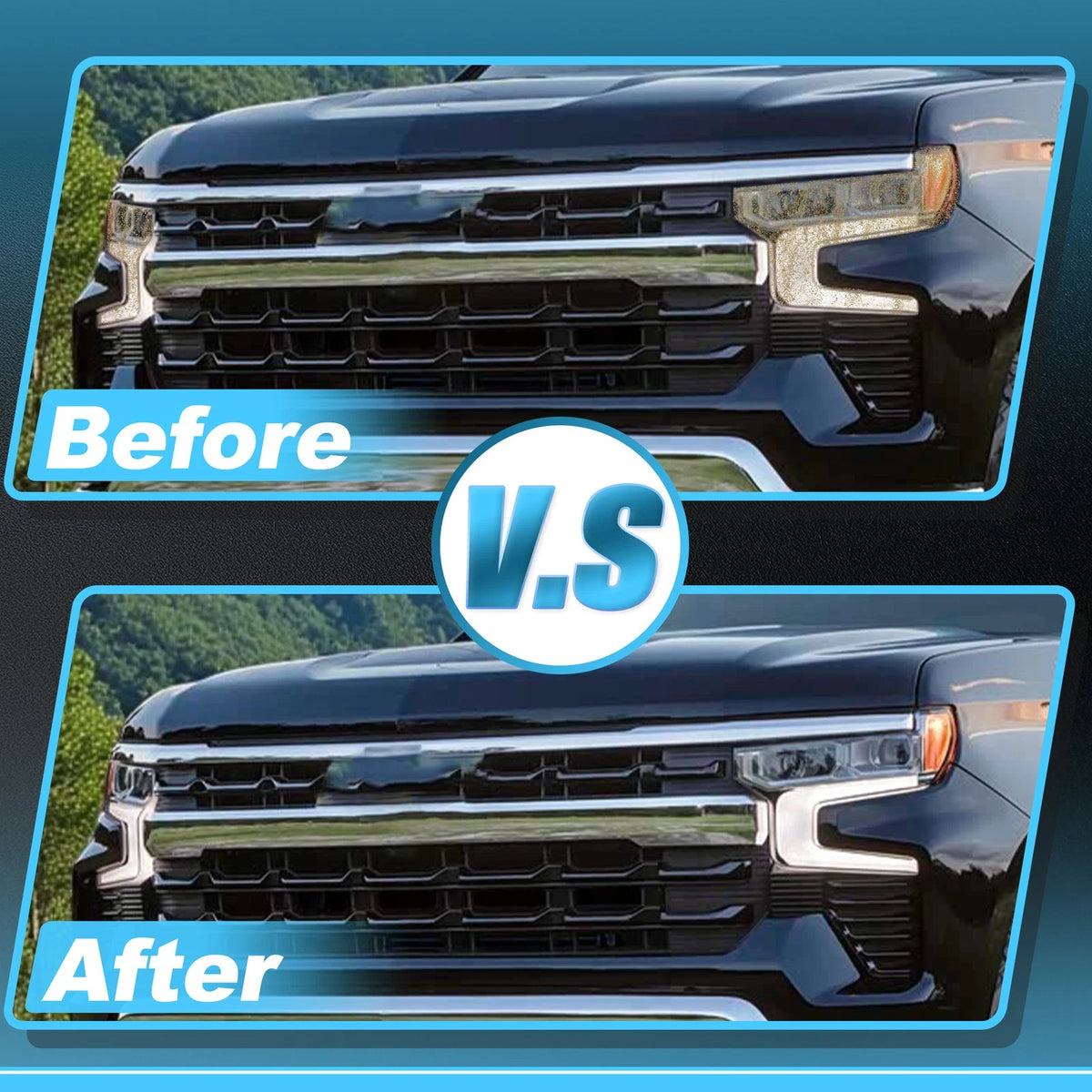Set of 2 Headlight Taillight Tint Kit for Chevy Silverado (2022–2025)