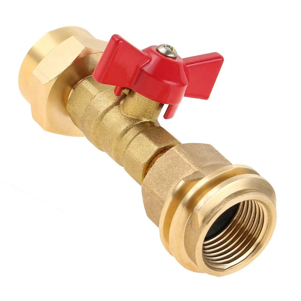 Solid Brass Propane Adapter for Outdoor Cooking (1lb to 20lb Tank)