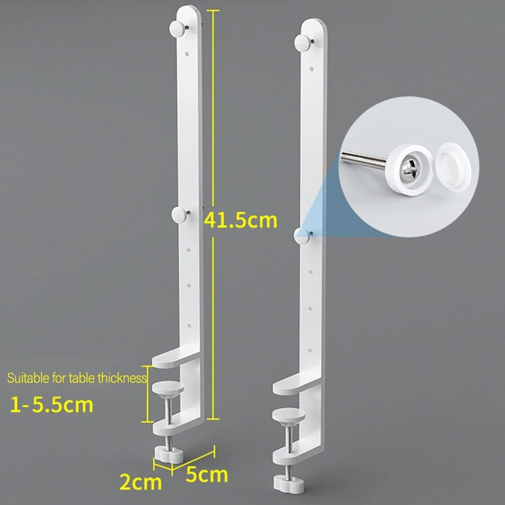 2 Metal Fixing Brackets for Desktops and Pegboards