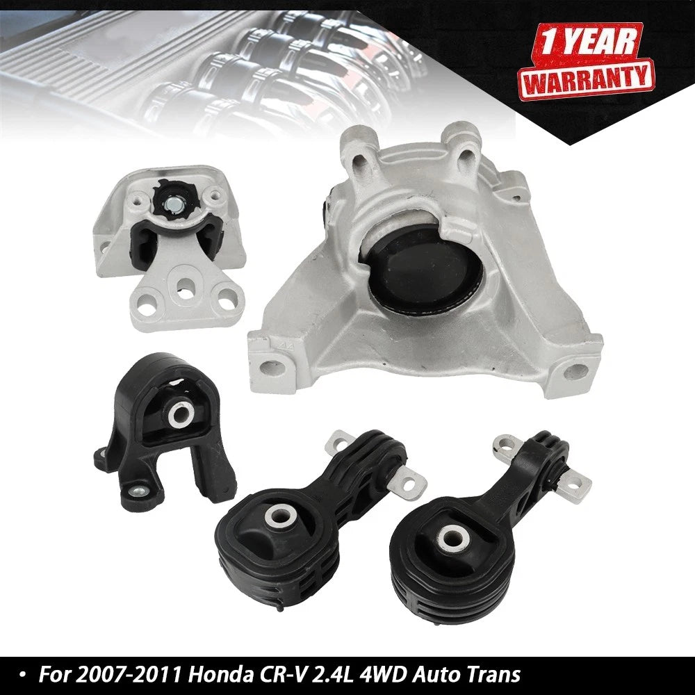 5pc Engine Motor Mount Kit for Honda CR-V 2.4L 4WD (2007–2011)