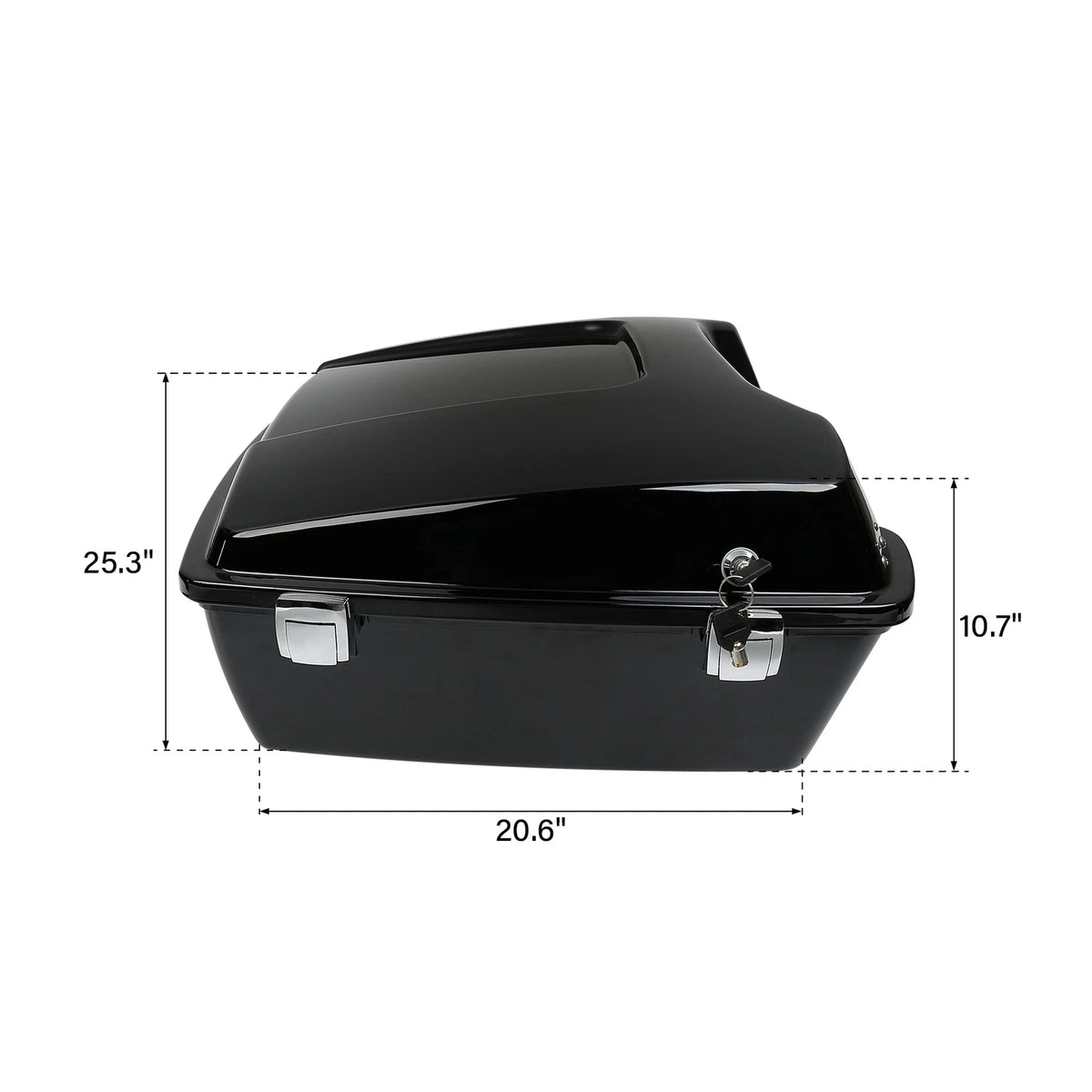Chopped Trunk W/Latch Key for Harley Davidson Touring Glide (1997–2013)