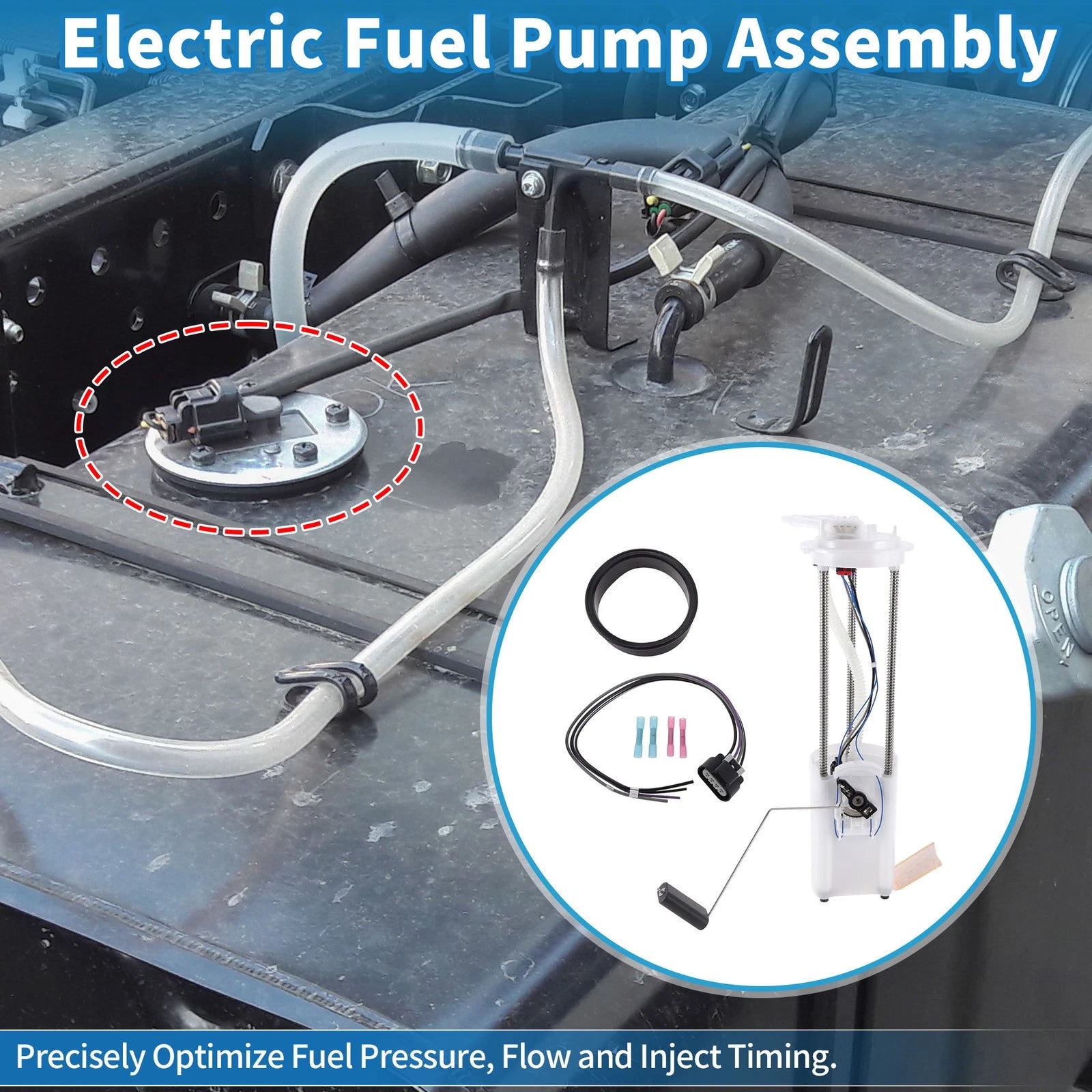Electric Fuel Pump Assembly for Chevrolet Silverado 1500 2500 (2005–2014)