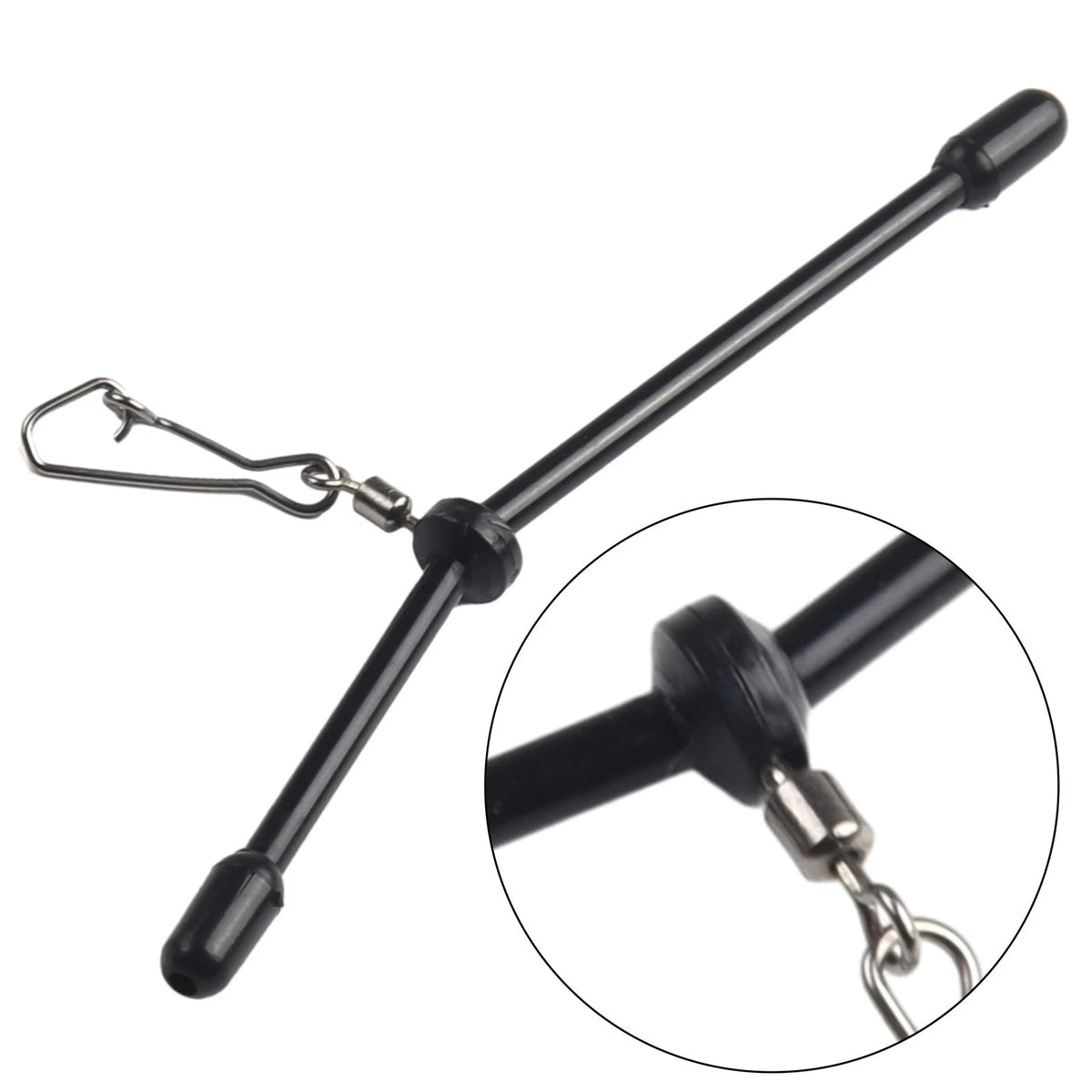 5X Fishing Anti-Tangle Feeder Boom Spacer with Snaps Connector