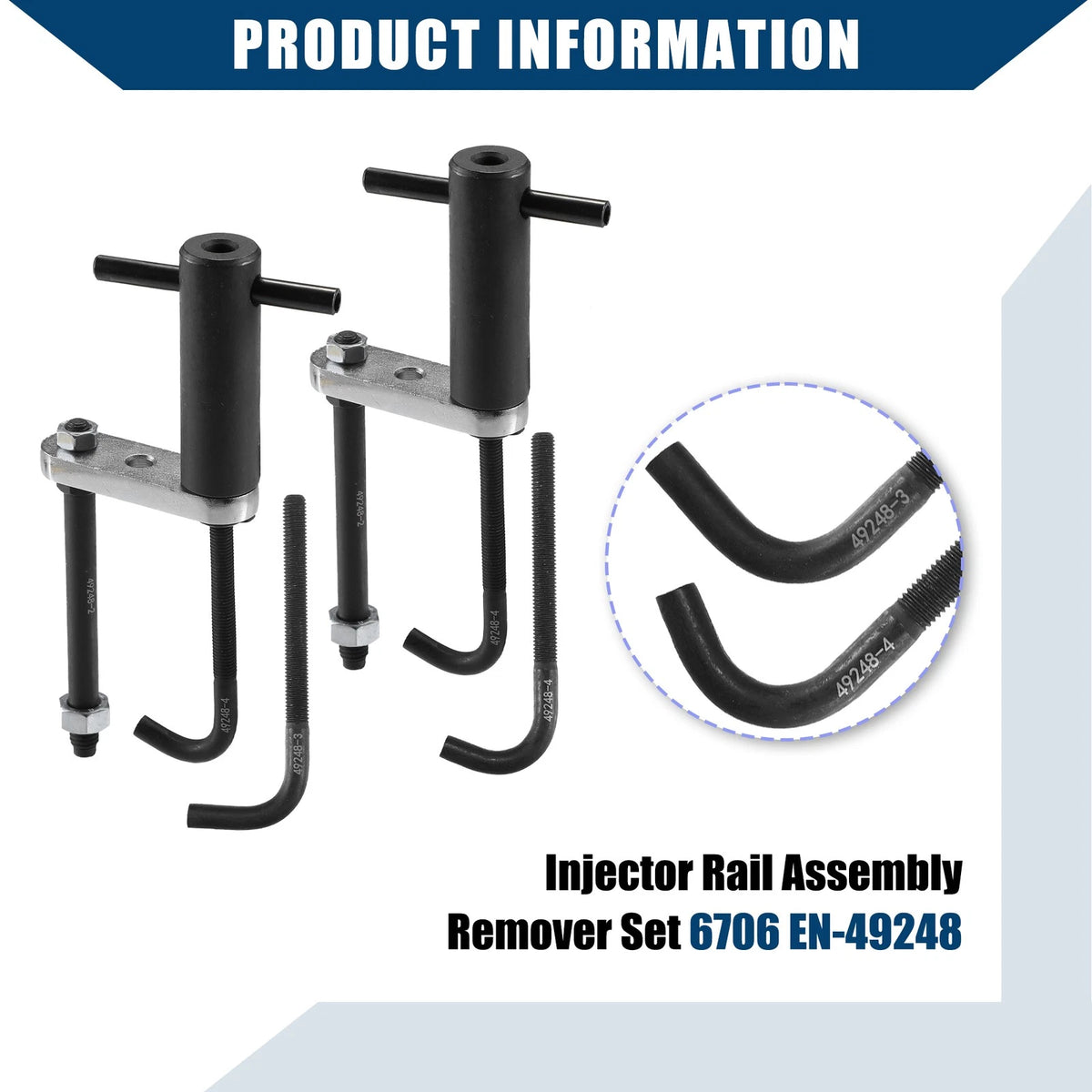 Set of 4 Fuel Injector Rail Assembly Remover Seals Tools for GM Engines