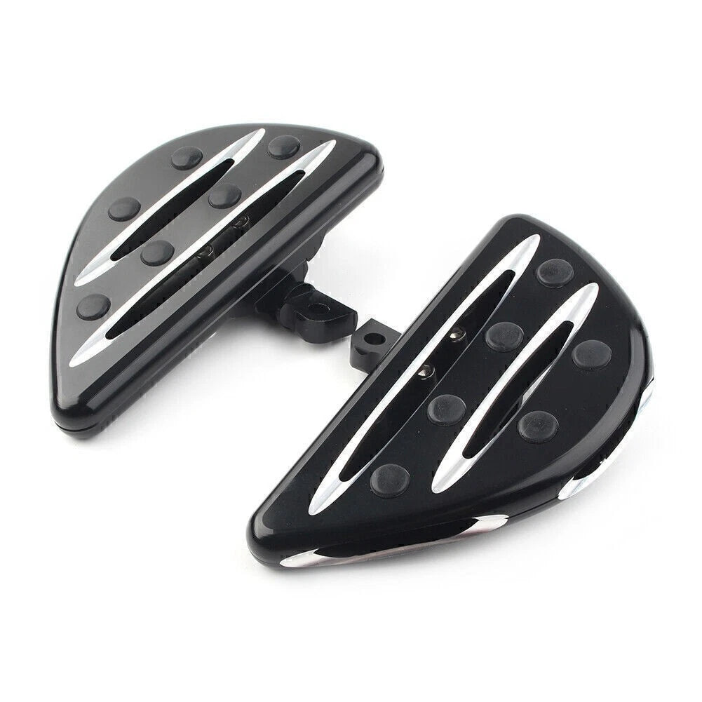 Rear Passenger Floorboards Foot Pegs for Harley Electra Glide Dyna (–)