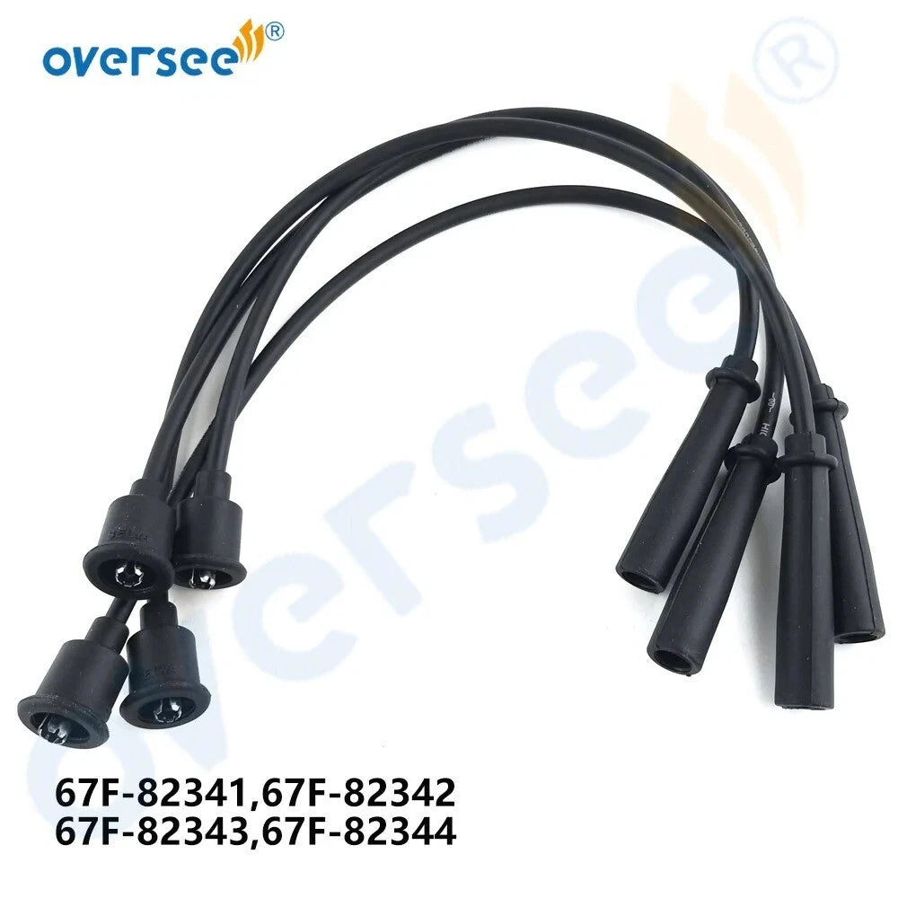 Ignition Coil & High Tension Cord Kit for Yamaha F75-F100 67F-82341/2/3 63P-82310