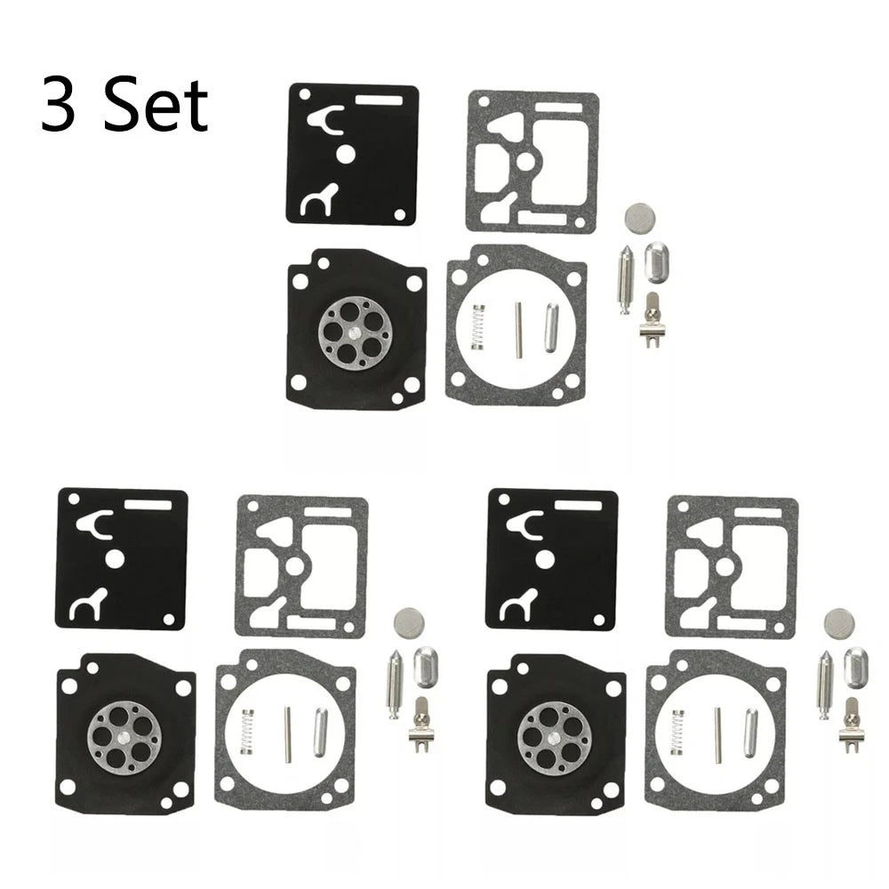 Set of 3 Carburetor Repair Kit for Zama RB-122 Husqvarna 346XP 350 353