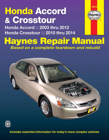 Service Repair Manual for Honda Accord (2003–2012), Crosstour (2010–2014)
