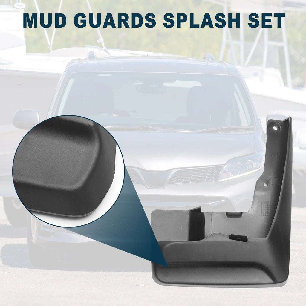 Mud Flaps Splash Guard Mud Guard Front for Toyota Sienna (2011–2017)