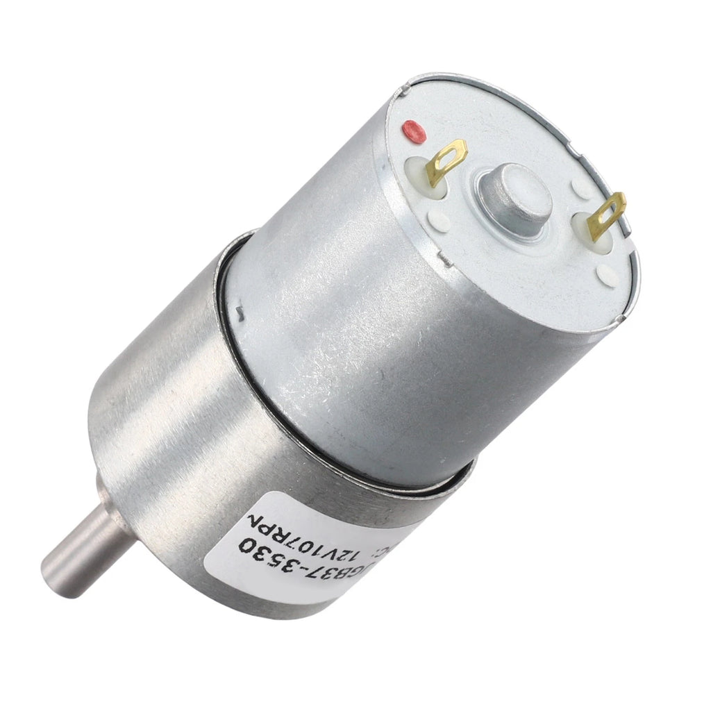 12V Gear Motor for JGB373530 (Adjustable Speed, 107RPM)