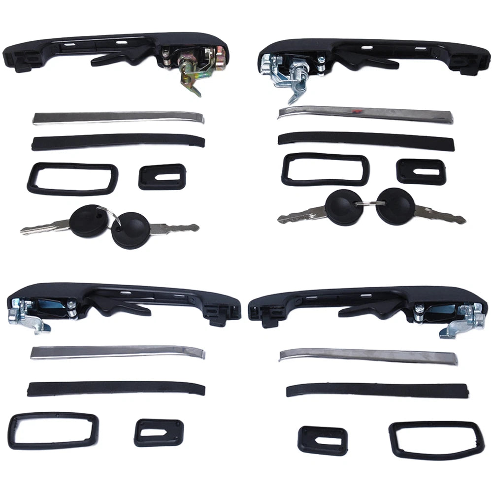 Set of 4 Door Handles for VW Golf Jetta (2006–2014) - Left Right Replacement