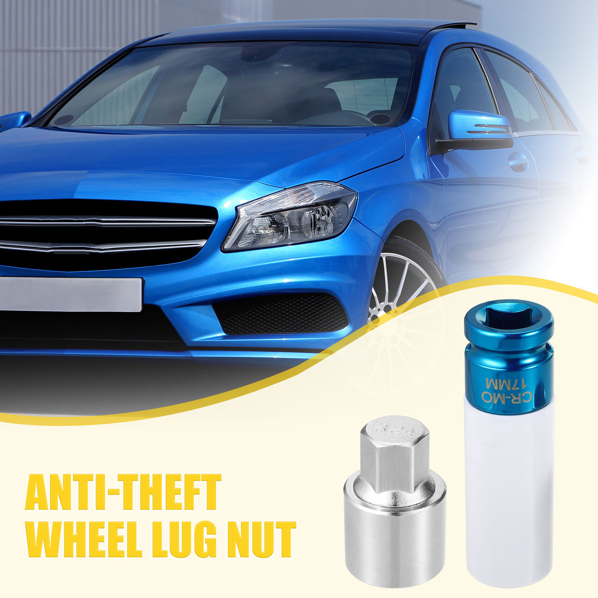 Wheel Lock Lug Nuts Set with Protector Nut Socket for Mercedes Benz (W164–W212)