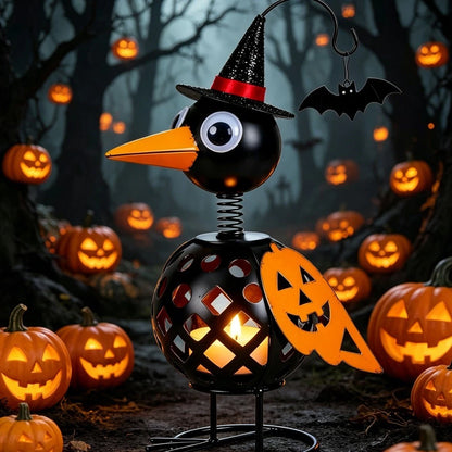 Crow Pumpkin Ornament for Halloween Decor