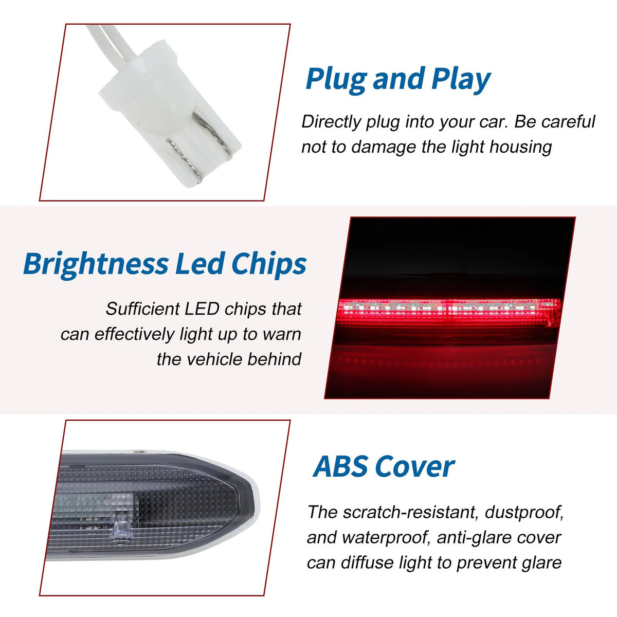 White LED Third Brake Light for Land Rover Freelander 2 LR2 (2006–2014) No.LR036355