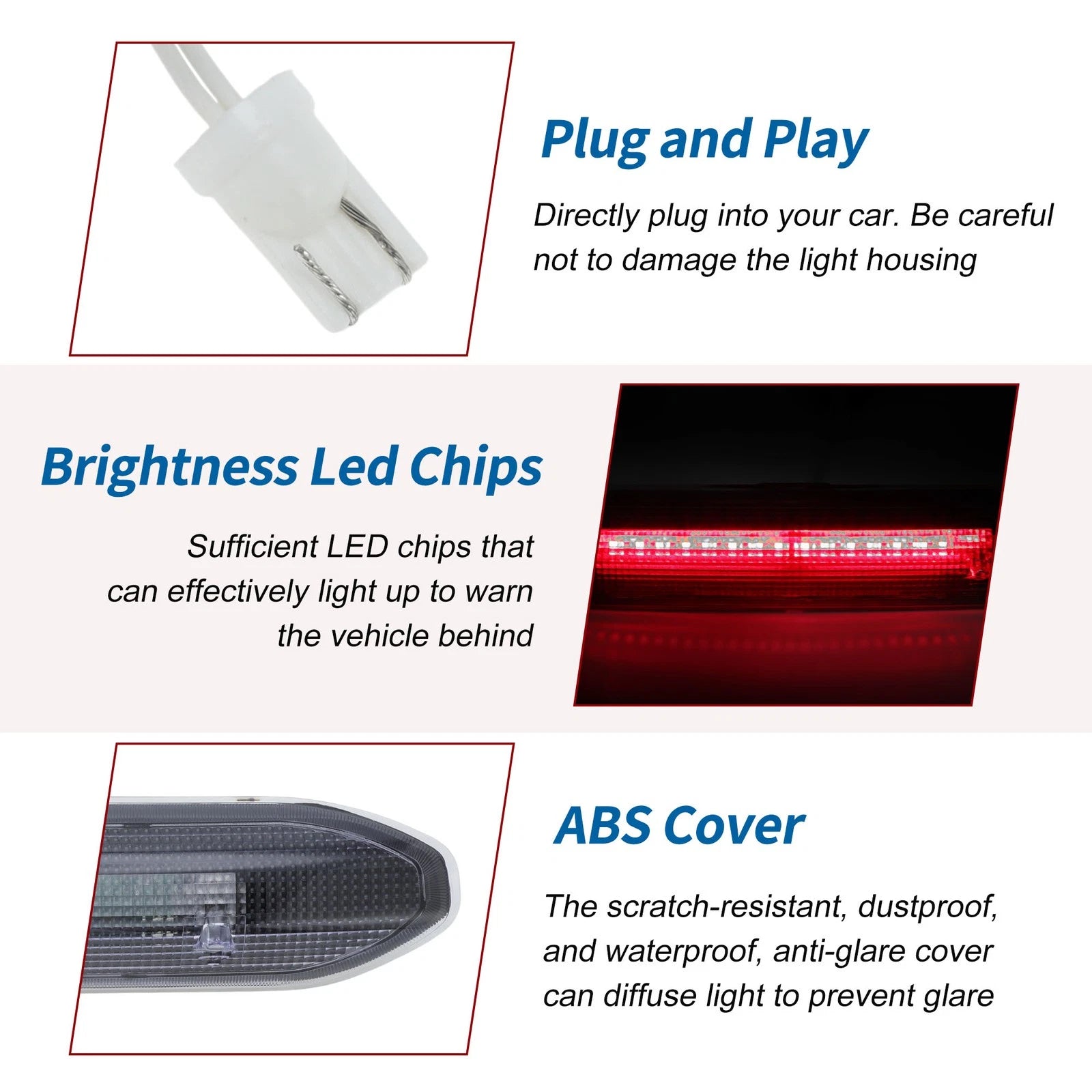 White LED Third Brake Light for Land Rover Freelander 2 LR2 (2006–2014) No.LR036355