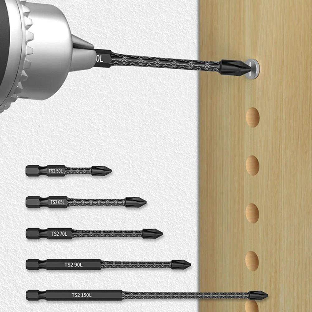 Magnetic Cross Bit with Hex Shank for Strong Screw Driving (1pc)