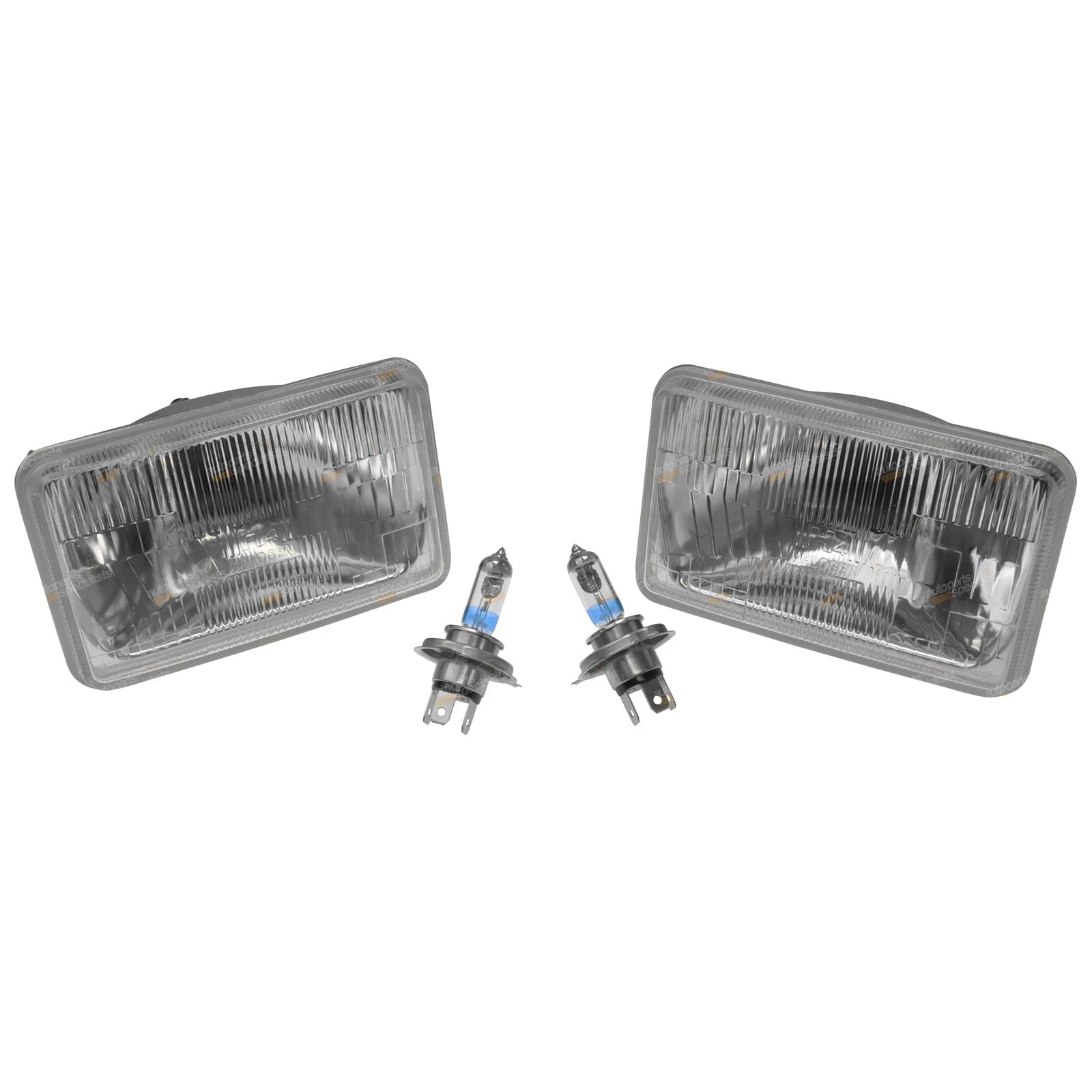 H4 Halogen Headlight Lamp Kit (60/55W) for Rectangle 165mm x 100mm