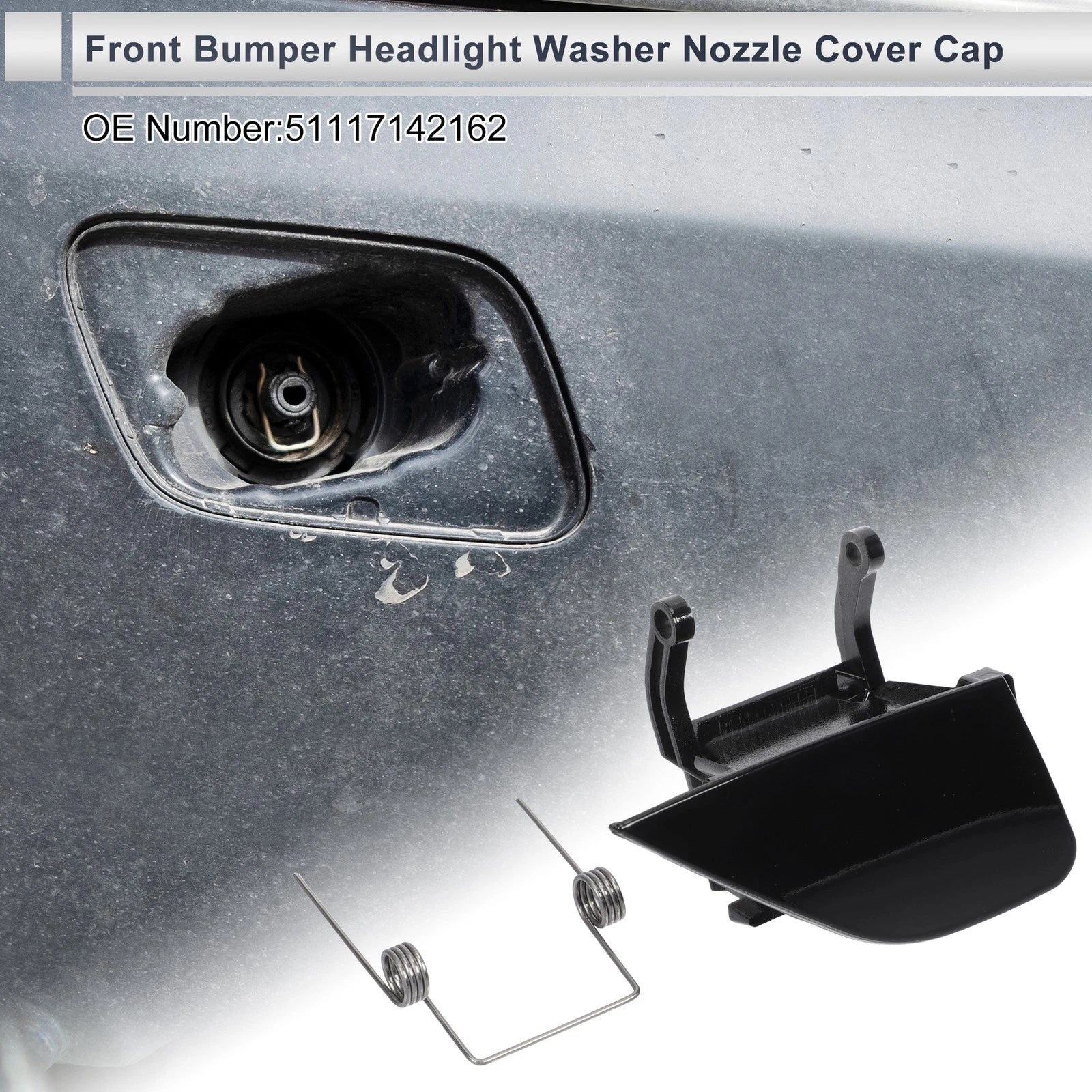 Front Right Headlight Washer Nozzle Cover Cap for BMW 750i (2009–2015)