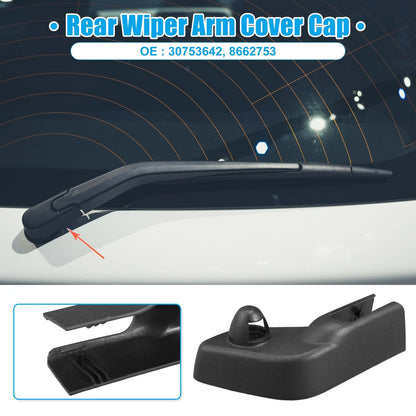 Rear Windshield Wiper Arm Nut Cap 30753642 for Volvo V70 (2001–2007) Black