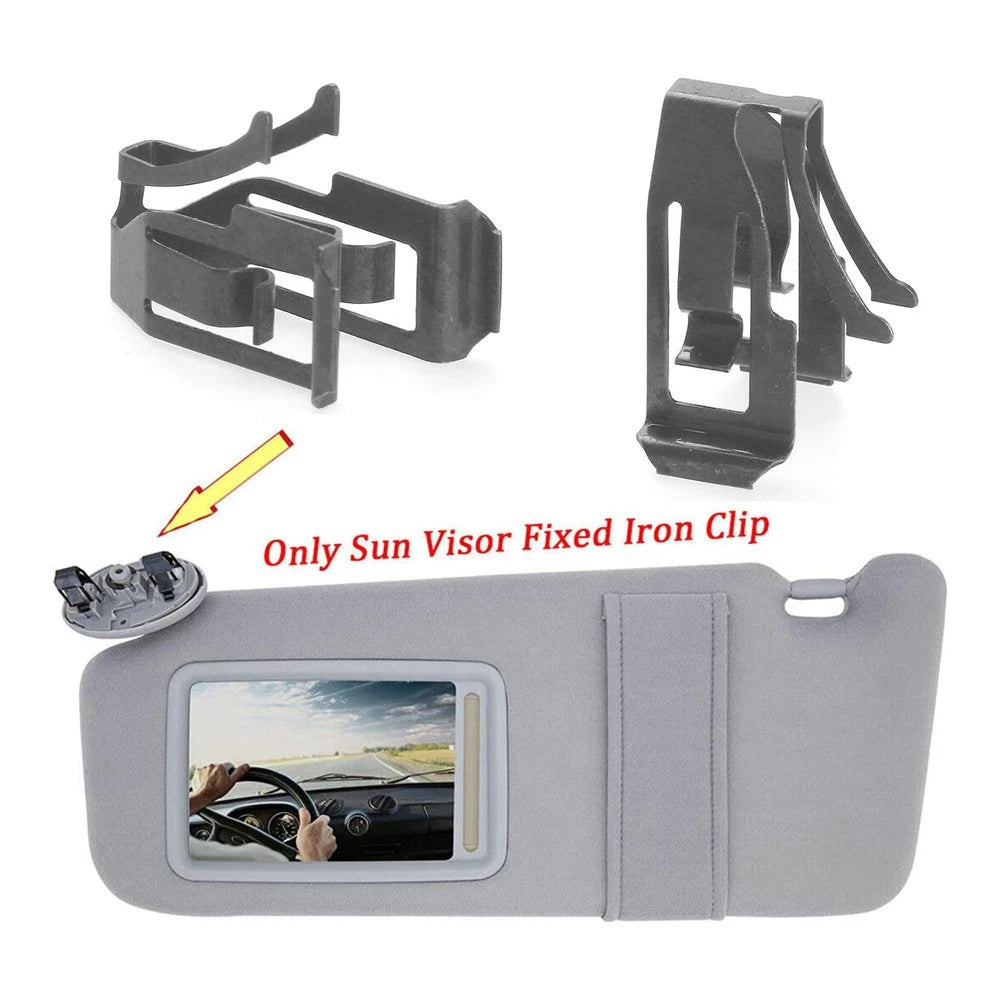 2Pcs New Sun Visor Buckle Fixed Iron Clip Kit For Toyota Crown Prado RAV4 Camry