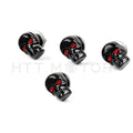 4x Skull License Plate Windshield Frame Bolts for Motorcycle (Universal)