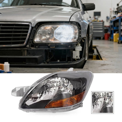 Headlight Assembly for Toyota Vios (2007–2013) Black Housing