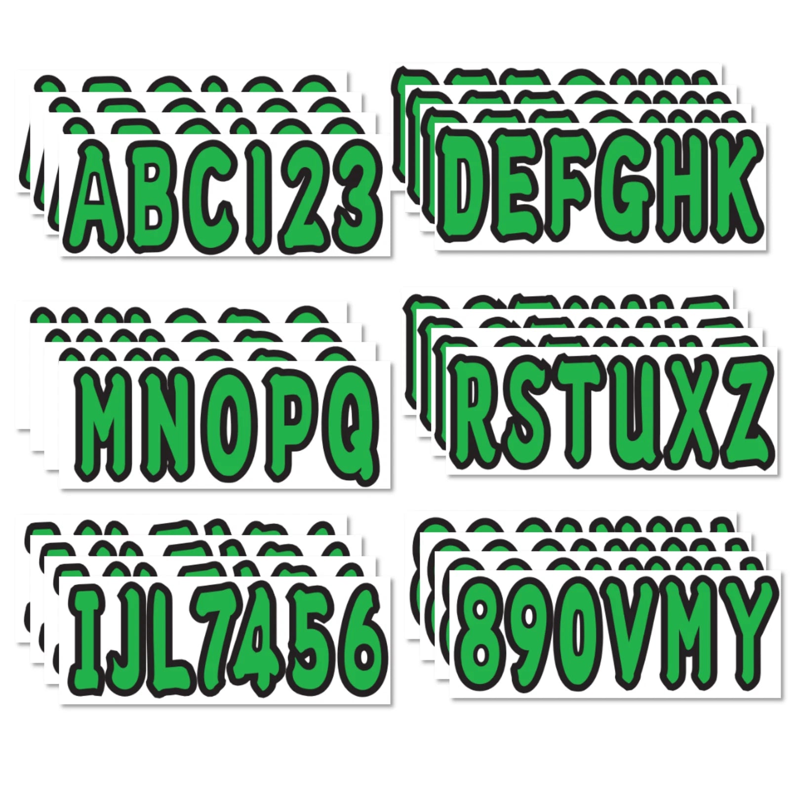 Durable 3” Vinyl JetSki Registration Decal Set (4pcs)
