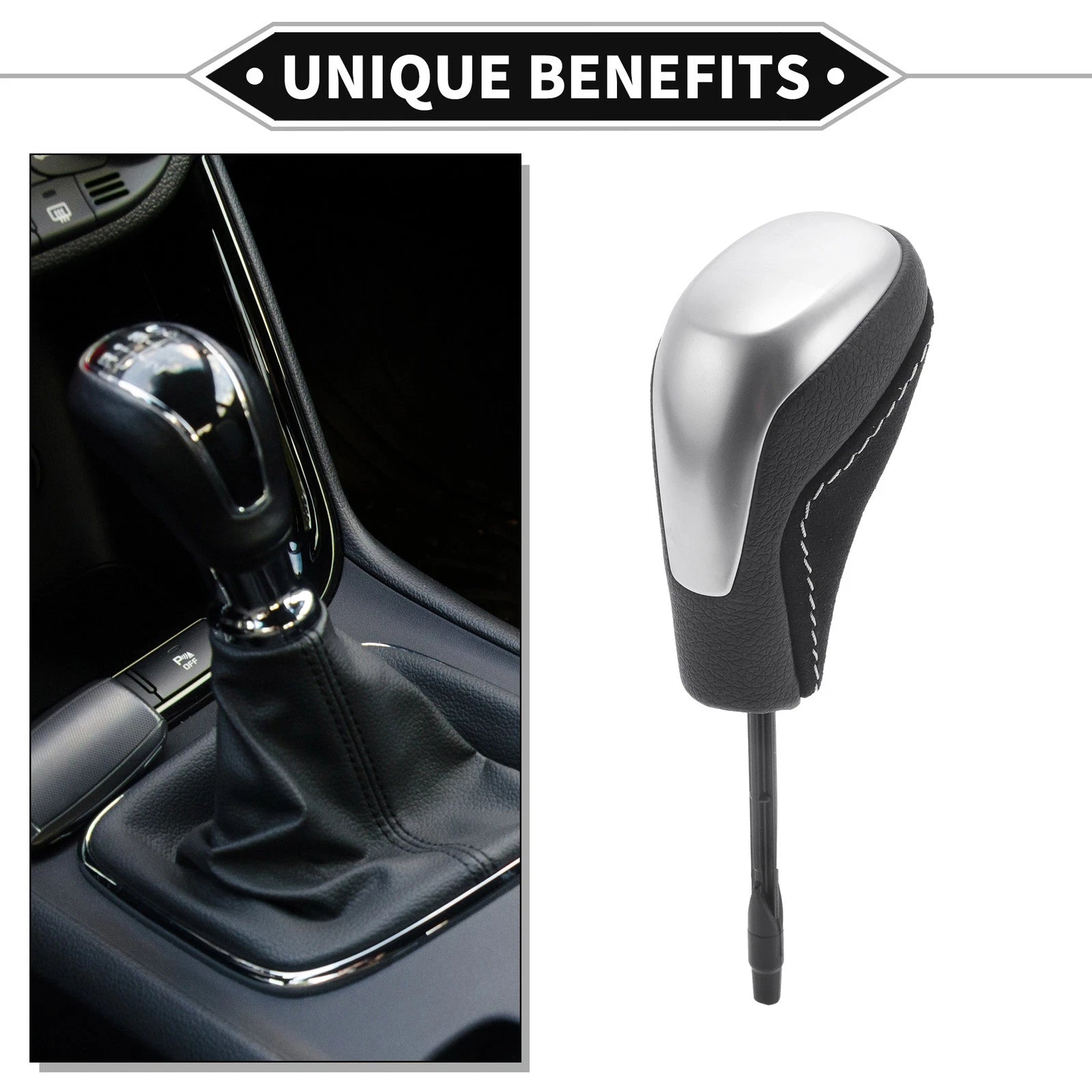 Automatic Gear Shifter Knob for BMW 3 Series E46 (1998–2006) Plastic Leather