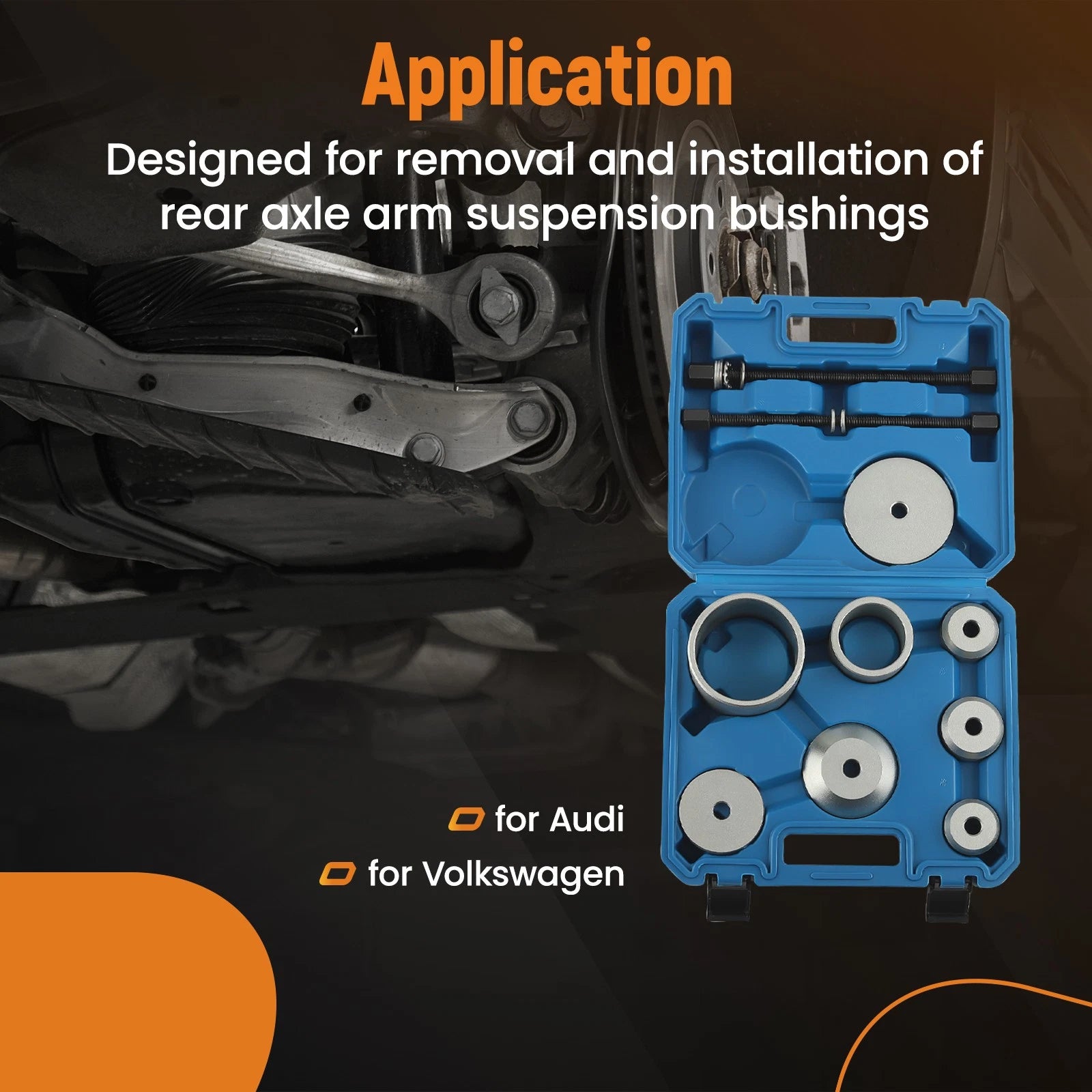 Bushing Press Kit for Rear Axle Arm Suspension (Tool Set)