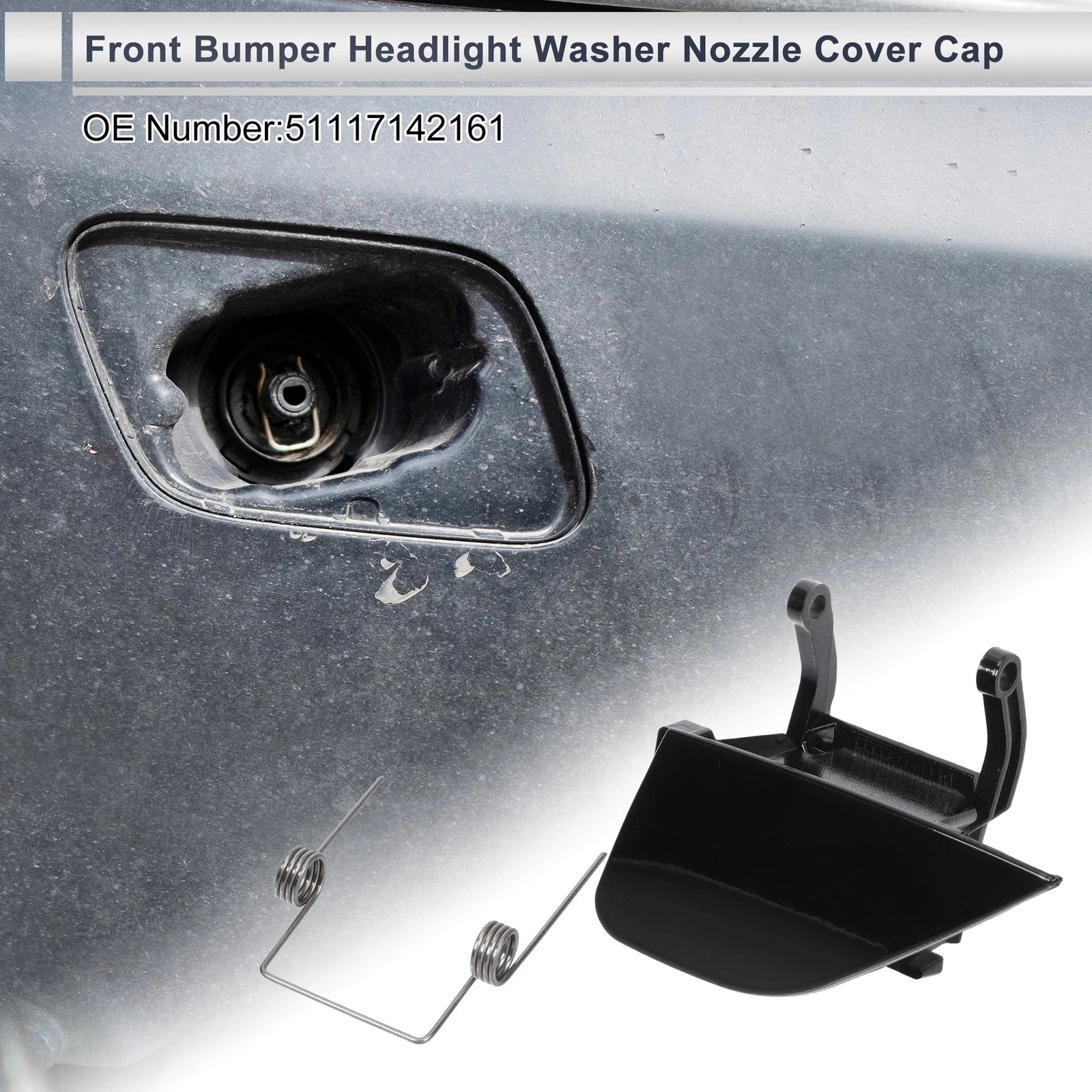 Front Left Headlight Washer Nozzle Cover Cap for BMW 750i (2009–2015)
