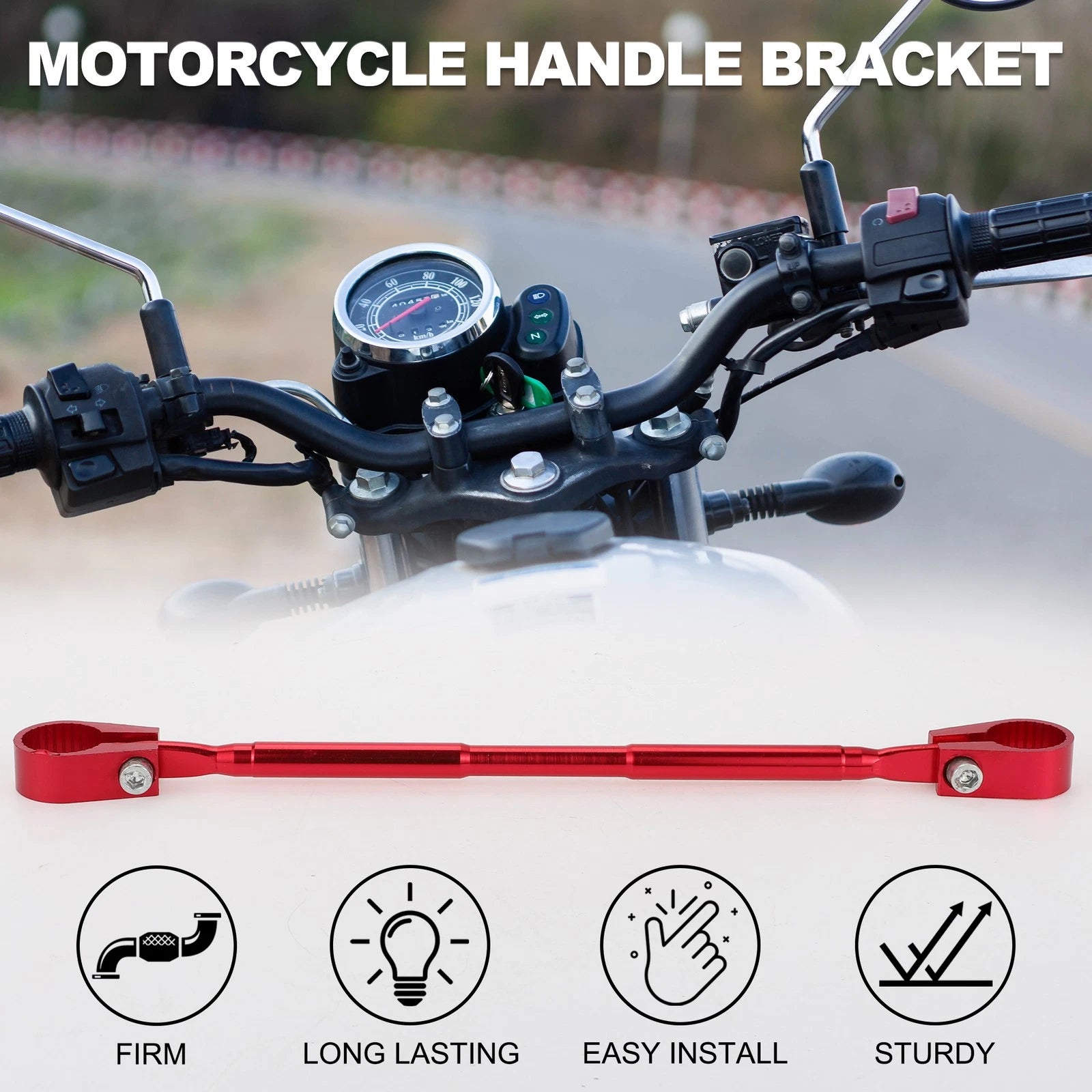 Handlebar Mount Bracket Adjustable for Motorcycle Universal (Universal)