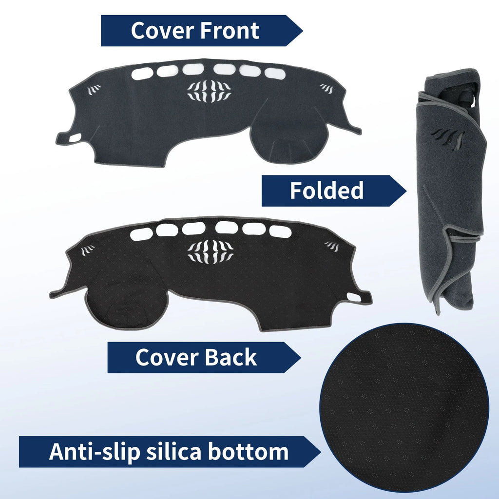 Dash Cover for Renault Kadjar (2016–2019) Without HUD, Polyester, Gray