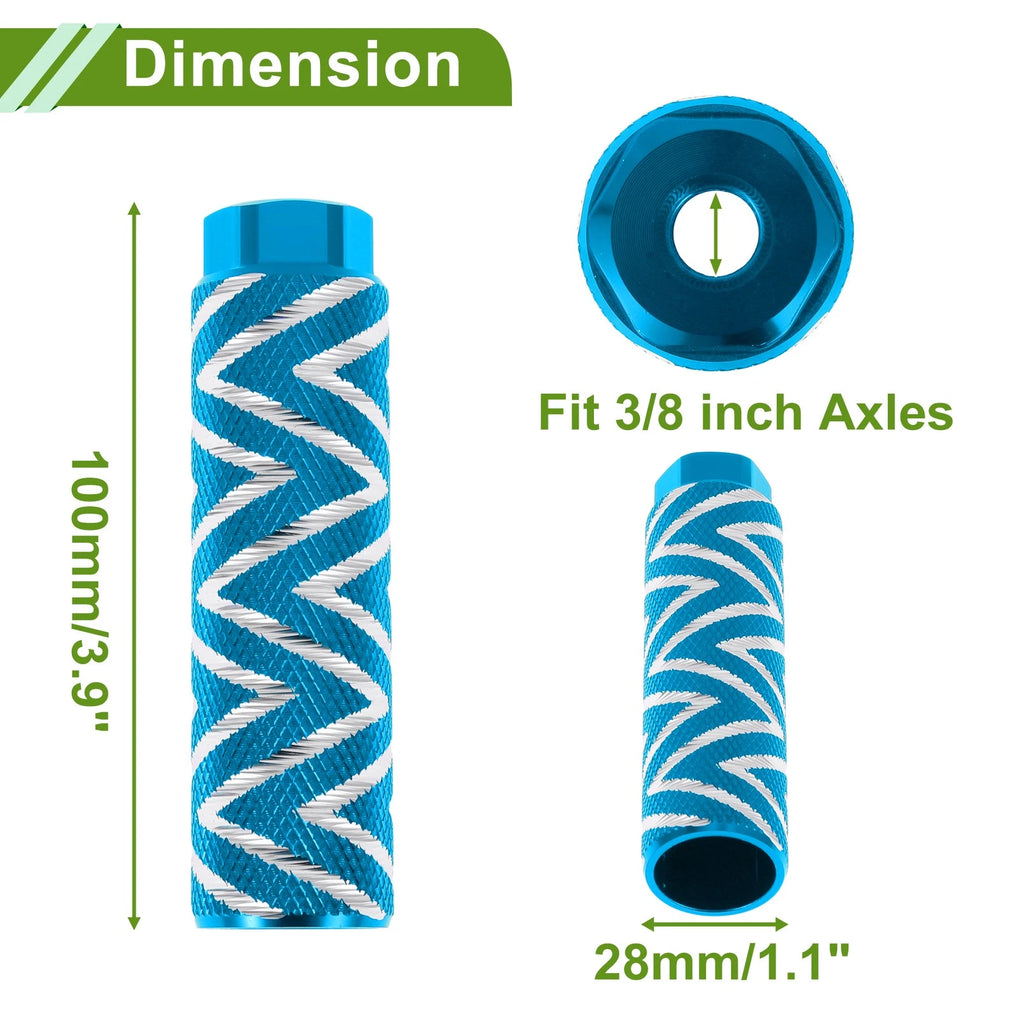 Bike Pegs Set 100mm Wave Texture Replacement for Universal (All Models)
