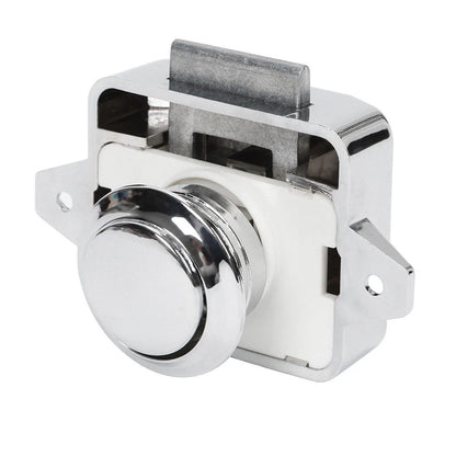 Push Button Lock for Cabinet Doors in Boats and RVs