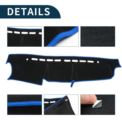 Dashboard Cover Mat for Suzuki Jimny JB64 JB7 (2018–2024) Black Blue