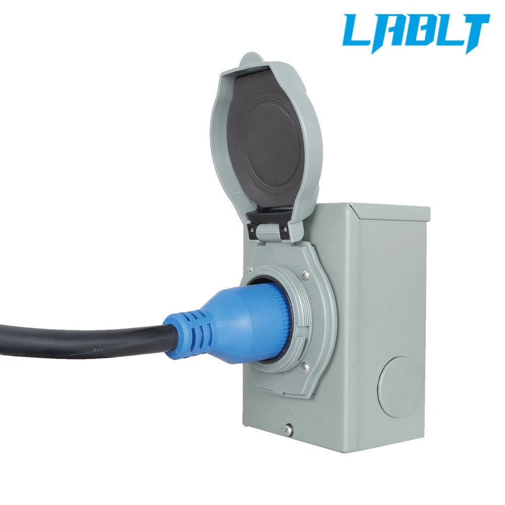 15ft 30Amp RV Generator Inlet Box & Extension Cable L14-30