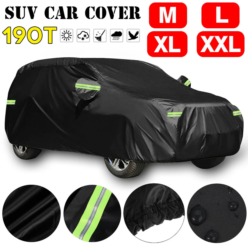 Waterproof Full Car Cover for Universal Fit (M-XXL) - UV, Dust, Rain Resistant