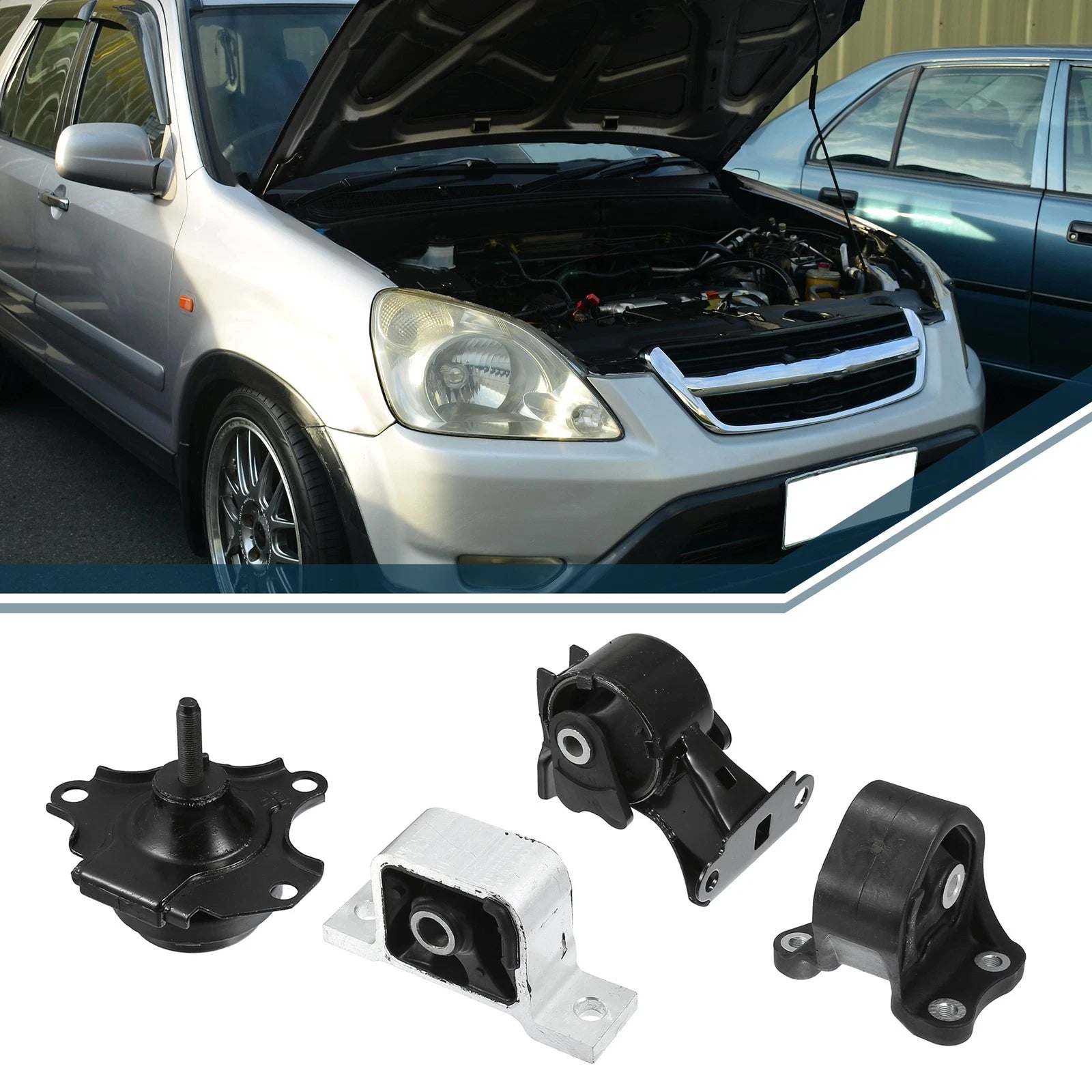 Engine Motor Transmission Mount Set Replacement for Honda CR-V 2.4L AWD (2002–2006)